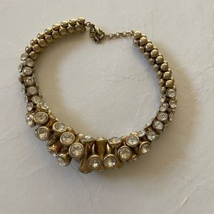 Gold and diamond chunky fashion necklace